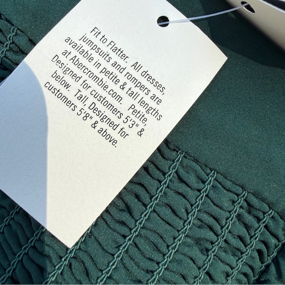 Abercrombie & Fitch Mini Emerald Green Dress Women’s Size Medium NWT - Picture 9 of 10
